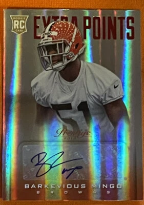 2013 Barkevious Mingo Panini Prestige Football RC AUTO!! - Image 1 of 4