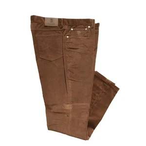 Brunello Cucinelli Traditional Fit 5 Pocket Corduroy Pants Mens 52 36 US Brown - Picture 1 of 15