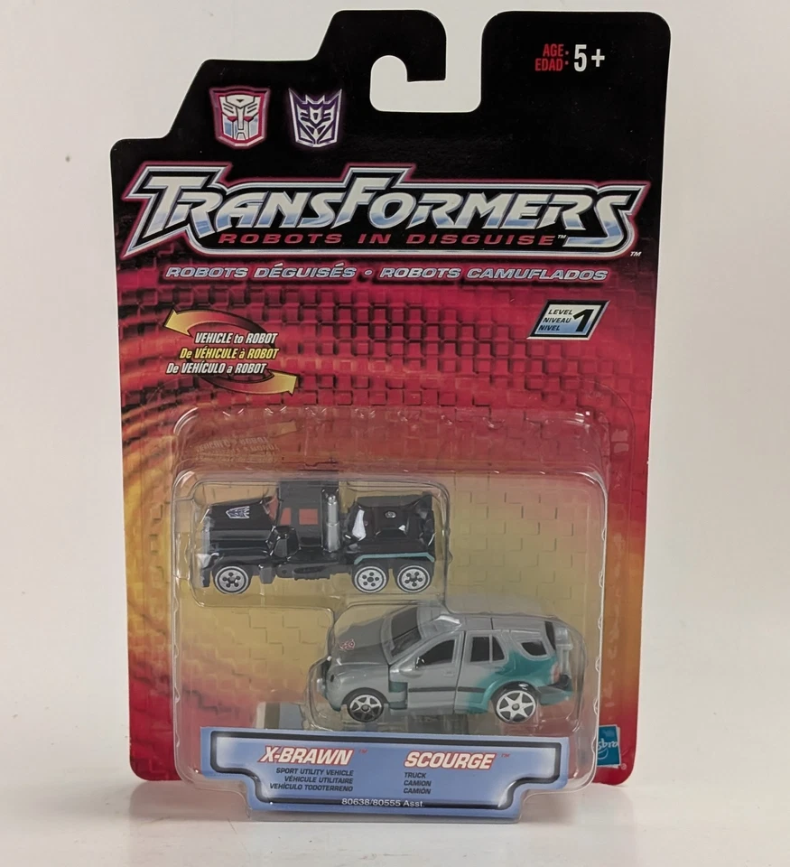 2001 Hasbro Transformers Robots in Disguise 2-Pack X-Brawn & Scourge Sealed - Image 1 of 2