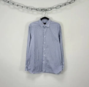 Ermenegildo Zegna Men’s Tailored Fit Striped Button Up Dress Shirt 41/16 - Picture 1 of 16