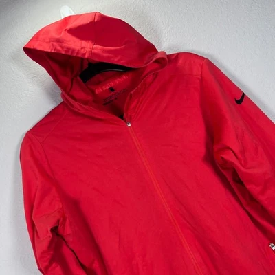 Nike Golf Rojo Cremallera Completa Ligera Chaqueta con Capucha Para Hombre Grande Foto 1 de 4