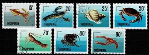 Albania n. Michel 1299-1305 timbrato - animali marini - Foto 1 di 1