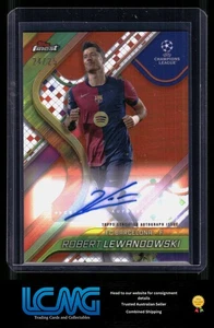 2024-25 Finest UEFA UCC #BA-LW Robert Lewandowski Autographs Orange #/25 RAA - Picture 1 of 2