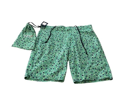 New Polo Golf Ralph Lauren Swim Golfing Shorts Green Navy Blue Floral Wicking 34 - Image 1 of 4