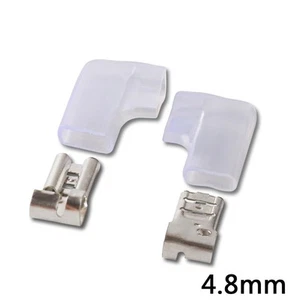 10-500 Sets Female Flag Spade Terminal Wire Connector Insulating Sleeve 4.8mm - Picture 1 of 14