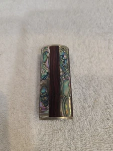 Encendedor BIC De Colección México Alpaca Plata Níquel Abulón e Incrustación de Madera  - Imagen 1 de 7