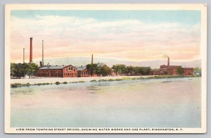 Wasserwerk und Gaswerk in Binghamton New York um 1920 Postkarte - Bild 1 von 2