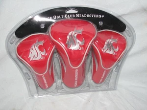 Cubiertas de cabeza de contorno de golf NCAA Washington State Cougars, juego de 3 nuevas envío gratuito - Imagen 1 de 2