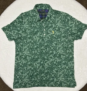 William Murray Polo Golf Camicia Verde Floreale Tropicale Uomo Taglia Large - Foto 1 di 11