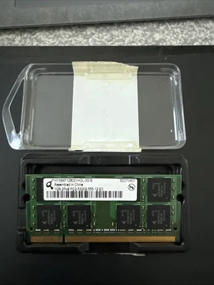 QIMONDA HYS64T128021HDL-3S-B DDR2 1GB PC2 667MHZ SODIMM Memory Module RAM - Image 1 of 2