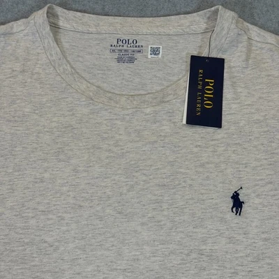 Polo Ralph Lauren Para Hombre Calce Clásico Cuello Redondo Camiseta XXL Gris Jaspeado Algodón Nuevo Con Etiquetas Foto 1 de 4