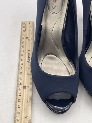 Heels- Bandolino Rainaa Fabric Pump Heel Women's Size 7.5 Navy Blue Slip-On - Image 1 of 3
