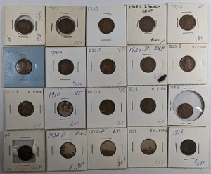 Lincoln Head Pennies 20 verschiedene Datumsangaben - Bild 1 von 3