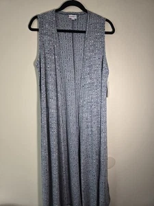 LuLaRoe Joy Kimono Staubtuch vorne offen neu mit Etikett Größe Small blau Gypsy Hippie Bohemian - Bild 1 von 5