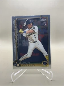 2025 Topps Chrome MLB - Scheda Base - #92 Isaac Collins (RC) - Milwaukee Brewers - Foto 1 di 2