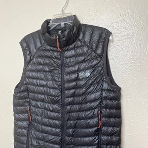 Mountain Hardwear Vest Mens M Black Goose Down 800 Fill Puffer - Picture 1 of 16