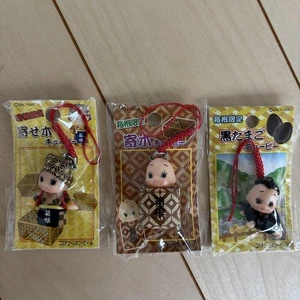 Kewpie Hakone Schlüsselanhänger 3er Set Japan limitiert Yosegi schwarzes Ei regionales Geschenk - Bild 1 von 4