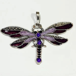 Collar colgante libélula morada - Imagen 1 de 3