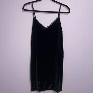 Victoria's Secret Velvet Slip Dress Women XS Black Mini Sexy Whimsigoth Witch - Picture 1 of 7