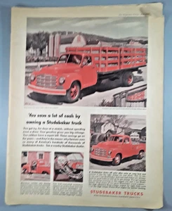 Original 1953 Studebaker Truck Magazine Ad "You Save a Lot of Cash..." - Picture 1 of 1