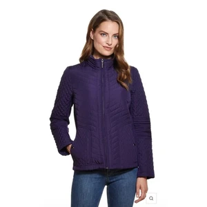 Weatherproof Jacket Women's Size Large Purple Quilted Lightweight Jacket 💜💜 - Picture 1 of 14