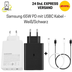 Original Samsung 65W Schnellladegerät Netzteil Trio USBC USB Anschluss Ladekabel - Bild 1 von 11