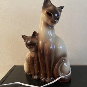 VTG Siamese Cat TV Lamp MCM Kron 13”X10” Mid Century-Halloween Rewired CheckPics - Picture 1 of 21