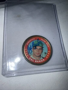 1971 Topps Coins Sal Bando #132 RARE SIGNED - Bild 1 von 2