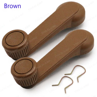 Pair Brown Windows Crank Handle Fits Mazda MagnumB2200 B2500 B2600 1985 1998 - Image 1 of 4