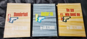 Vintage Lot of Ian Fleming James Bond 007 Book Club Edition Novels HC DUSTJACKET - Picture 1 of 6