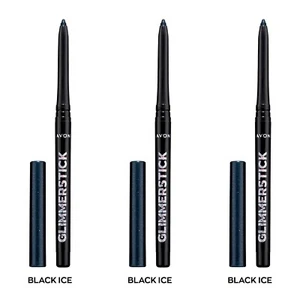 NEW Avon Glimmerstick Retractable Diamonds Eyeliner - BLACK ICE 0.35 g /Set of 3 - Picture 1 of 12