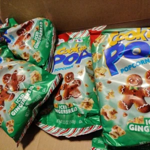 LOT OF 2 BAGS Cookie Pop ICED GINGERBREAD and White Icing Popcorn (5.25Oz) - Picture 1 of 5