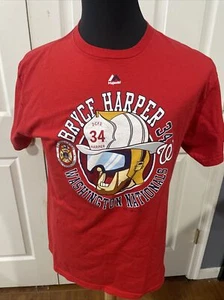 Bryce Harper Washington Nationals 34 D.C. Camisa L Firefighters Burn Foundation - Imagen 1 de 9
