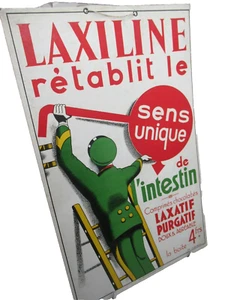 BELLE PUBLICITE PHARMACIE MEDECINE "PURGATIF LAXILINE" 1940-50 Signé R. CAVAUD - Picture 1 of 4