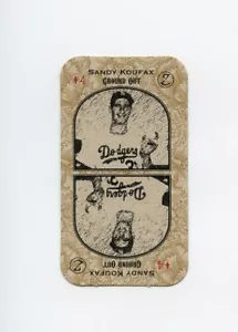 #TN06289 SANDY KOUFAX Carta da gioco ZeeBall Baseball non emessa - Foto 1 di 1