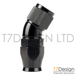 AN4 30 Grad PTFE Full Flow Geflechtschlauchverschraubung -4 AN04 JIC schwarz - Bild 1 von 1