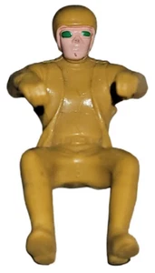 Mattel Redlines Hot Wheels RRRUMBLERS Mustard Color Motorcycle Rider Figure - Picture 1 of 7
