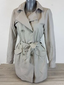 Womens Only Addie Trench Coat Mac Long Sleeve New ASH GREY Size 10 Small B643-13 - Picture 1 of 2