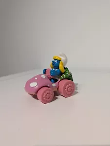 Schleich 40265 - Super Smurfette Mushroom Car - Rare Vintage (The Smurfs) - Picture 1 of 7