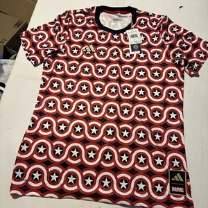 Adidas Marvel Captain America Pre Match Jersey HT3237 Men’s Size Large MLS Red L - Picture 1 of 12