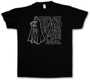 COOLEST DAD EVER T-SHIRT - Star Fun Luke Darth Wars Daddy Vader Imperial T-Shirt - Picture 1 of 1