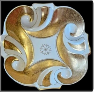 WHITE GOLD SERVING DISH - Oscar Schlegelmilch - Picture 1 of 2