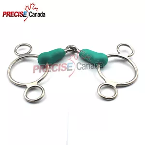 Mouth Jointed Ribbed Mouth 2-Ring Gag Bit 5 Inch BT-009 - Picture 1 of 2