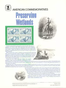Panel de estampillas conmemorativas #222 20c Preserving Wetlands #2092 USPS - Imagen 1 de 1