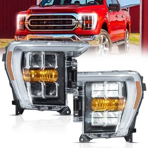 Faros cuádruples LED 2021-2023 para Ford F150 reemplazo de faros delanteros OEM F-150 izquierda+derecha - Imagen 1 de 10