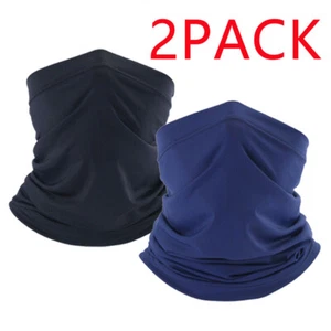 2PACK UV Protection Face Mask Neck Gaiter Tube Scarf Windproof Bandana Balaclava - Picture 1 of 10