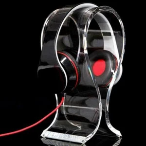 Acrylic Headphone Headset Earphone Stand Holder Hanger Hot J8 пи э` σм P2V8 F3G2 - Afbeelding 1 van 11