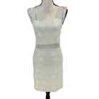 NSR Sleeveless Floral Lace Mini Dress - Ivory - size Medium