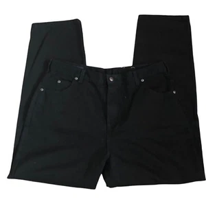 Lands End Women's Size 18/31 (35x30.5) Black Denim Jeans Tapered Leg NOS - Picture 1 of 12