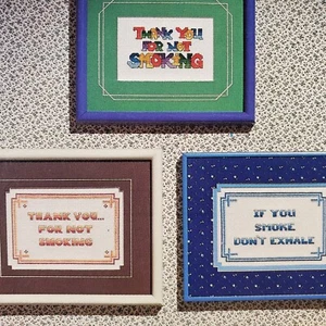 Stoney Creek Smoke Out 80er 90er Anti Smoking Kampagne Punny lustig Kreuzstich - Bild 1 von 7